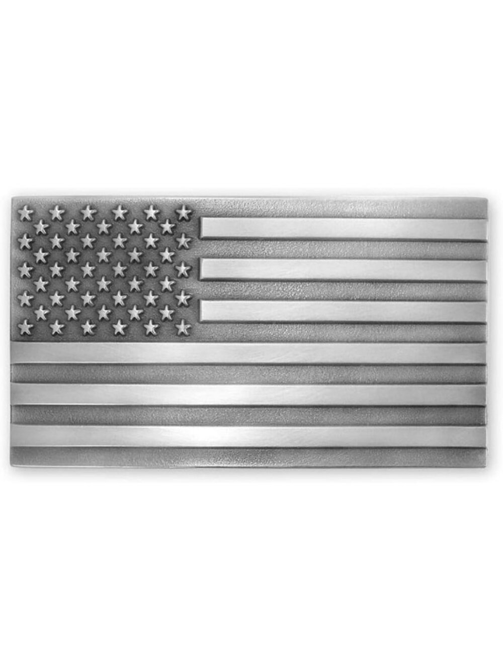 Patriotic Pewter Belt Buckle with American Flag Design - Made in USA, Great
